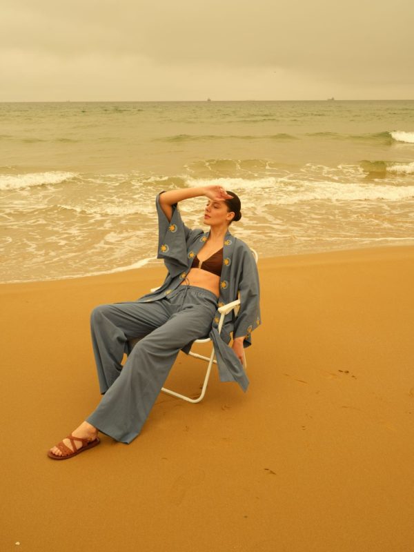 Mina Mavi Kaftan - Görsel 2